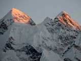 
Gasherbrum II, Gasherbrum III North Faces At Sunset From Gasherbrum North Base Camp In China
